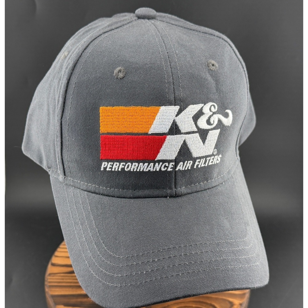 K&N Performance Air Filters-Baseball Cap, Gray Embroidered Adjustable Hat, NEW